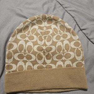 Coach Sparkly Gold Beanie, NWOT